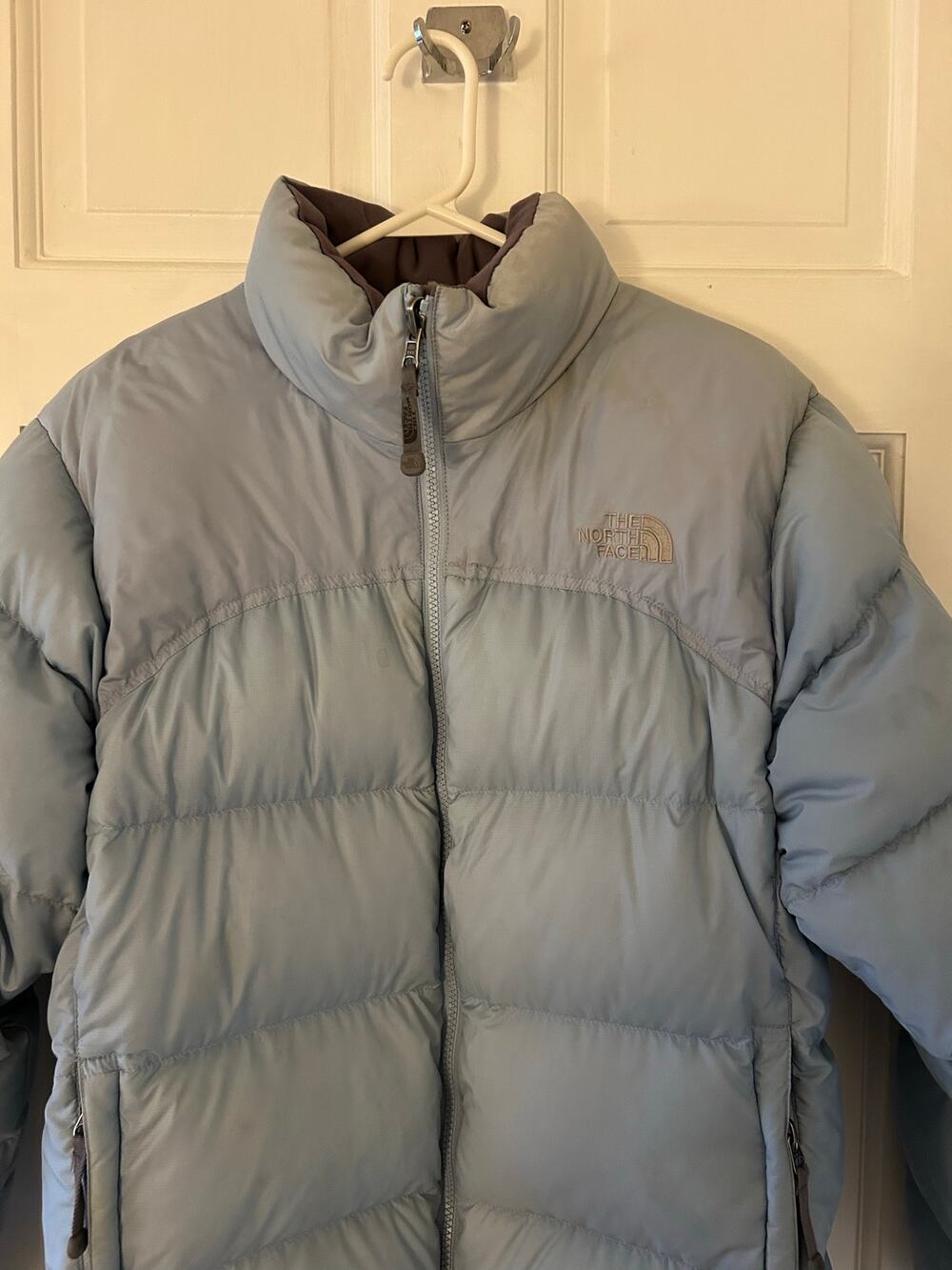 The North Face Nuptse 700 Down Puffer Jacket Baby Blue Women’s Large